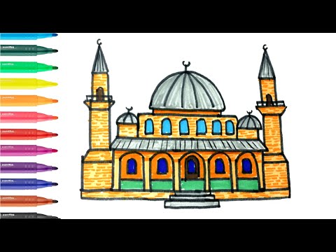 Easy Drawing Mosque I Kolay Cami Çizimi I Cami Nasıl Çizilir I How To Draw