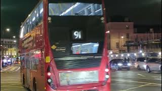 Here is the 91 bus in Kings Cross Saturday 21 December 2024