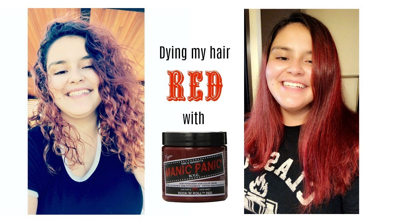 dying hair red