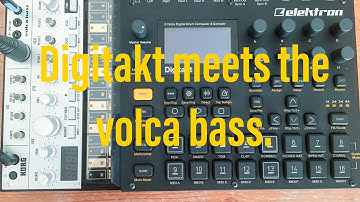 Learning the digitakt: day 7. Sequencing the volca bass. #100days100jams
