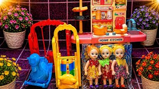 So Satisfying Toy Kitchen Setup 😍 Dolls Playset ASMR (No Talking