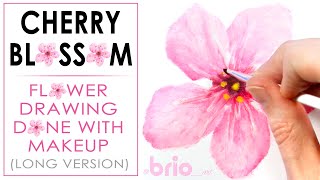 Drawing a cherry blossom (sakura) flower with makeup