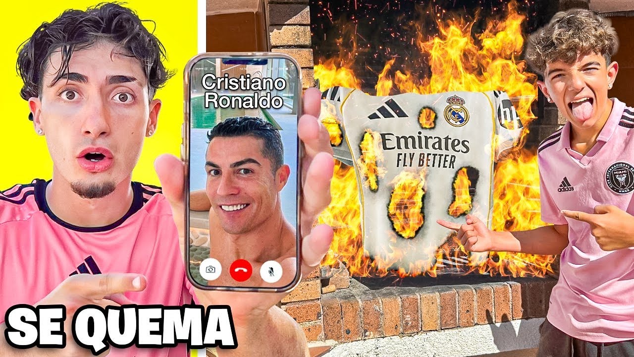 EL NIÑO MESSI SE BURLA DEL HIJO DE CR7 Y QUEMA SU CAMISETA!