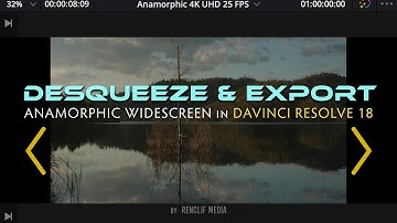 Desqueezing and Exporting Anamorphic Widescreen in Davinci Resolve 18 // It