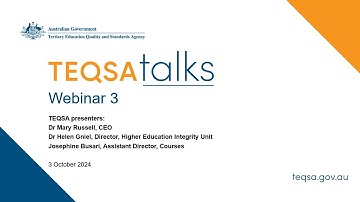 TEQSA Talks #3, 2024 (3 October 2024)