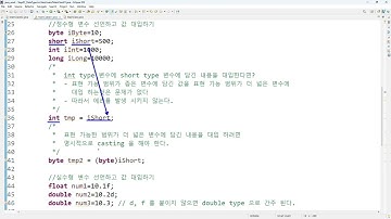 Java Data Type 중에서 숫자형