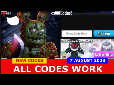 Survive The Slasher Codes (July 2023) - Gamer Tweak