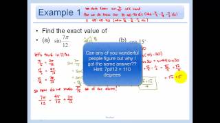 14.6 - Apply Sum and Difference Formulas