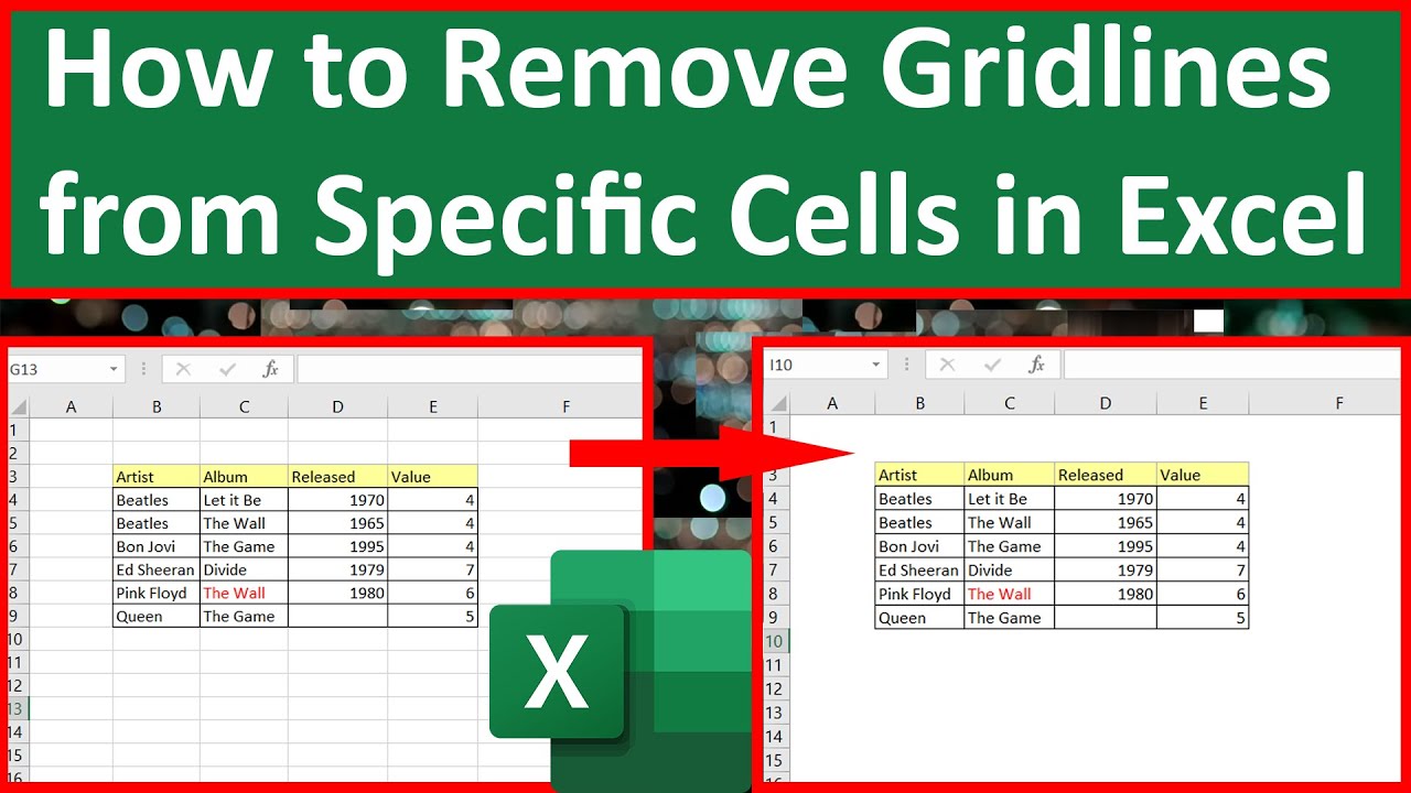 How to Remove Gridlines from Specific Cells in Excel | Remove Gridlines from Selected Cells in Excel