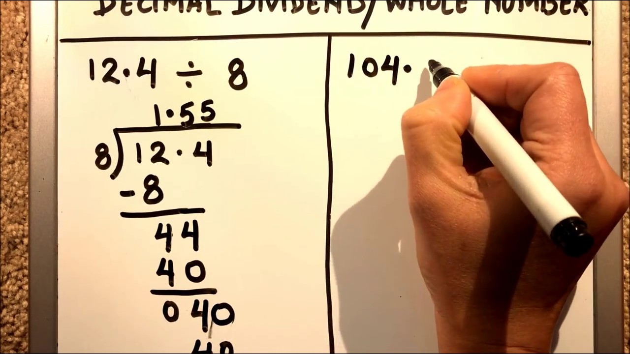 How To Divide Whole Numbers By Whole Numbers