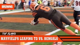 Baker Mayfields Leaping Td Against Cincinnati  Cleveland Browns