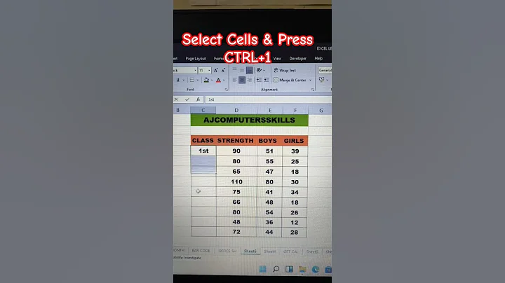 Ordinal number | 1st, 2nd, 3rd series in #excel #viral #trending #learning #shorts
