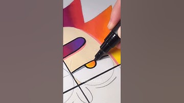 One Drawing of Rick Sanchez in 4 Diff Art Styles with Posca Markers! #shorts (Social Media Edition)