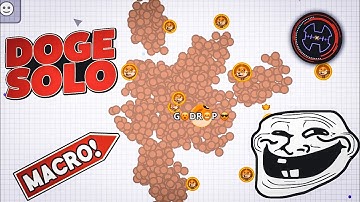doge 🐕 in love with macro | solo destroying teams | agario macro back | agar.io mobile