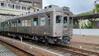 南海高野線 堺東駅 6000系(6907編成[ステンレス無塗装])試運転停車