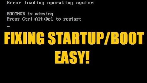 BOOTMGR IS MISSING - EASY FIX FOR WINDOWS BOOT FAILURE