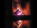 Crackling Fireplace Sounds during Gentle Thunderstorm with Wind Sounds