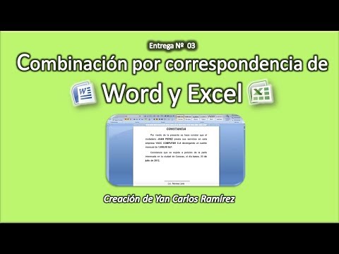 Combinación por correspondencia Word y Excel (NOMINA CON 