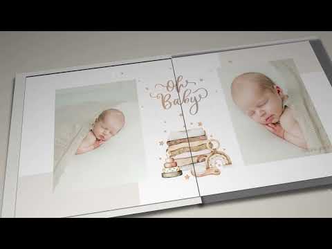 دانلود آلبوم نوزادی دیجیتال و لایه باز مناسب برای طراحی آلبوم دخترانه و پسرانه