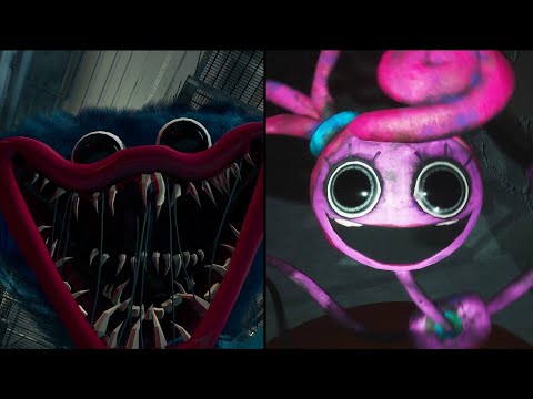 Huggy Wuggy JUMPSCARE vs Mommy Long Legs JUMPSCARE! (Poppy Playtime Chapter  2) 