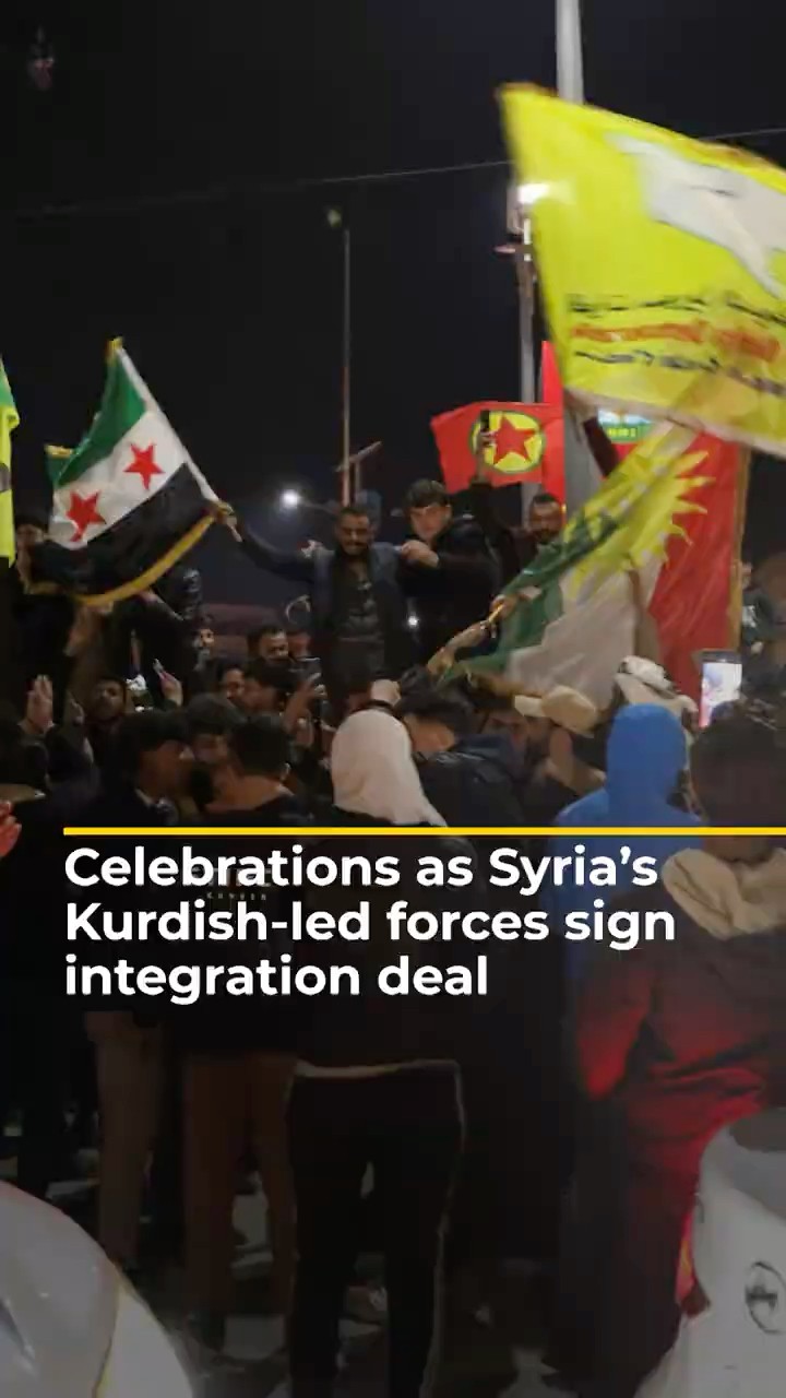 Celebrations as Syria’s Kurdish-led forces sign integration deal