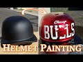 How to Custom Paint a Helmet "Chicago BULLS" バイクヘルメットの塗装方法「曲面マスキングのコツ教えます」