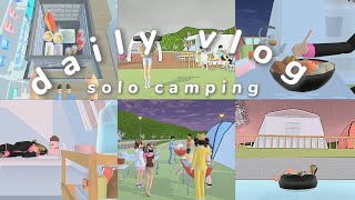 Daily Vlog [solo camping] 🌷 ||Sakura School Simulator|| Part 3 #sakuraschoolsimulator