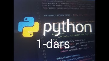 python dasturlash tilini o`rganish 1-dars|New Generation