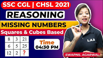 Kiran 11000+ Reasoning | Missing Numbers | Squares & Cubes based Trick | Reasoning For SSC CGL, CHSL