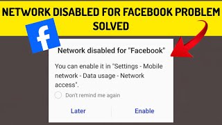 How To Solve Network disabled for Facebook Problem || Rsha26 Solutions