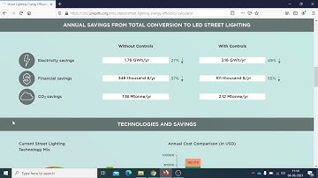 Street Lighting Energy Efficiency Calculator Tutorial