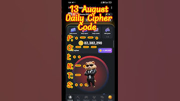 13 August Hamster Kombat Daily Cipher Code