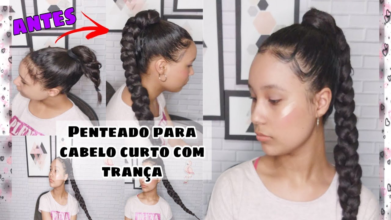 Penteado infantil fácil com trança para cabelo curto - thptnganamst.edu.vn