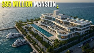 Inside a $95,000,000 Miami Beach Oceanfront Mega Mansion | Ultra Luxury Modern Waterfront House Tour