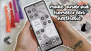 make your android homescreen aesthetic 🖤 aesthetic black theme ☁️