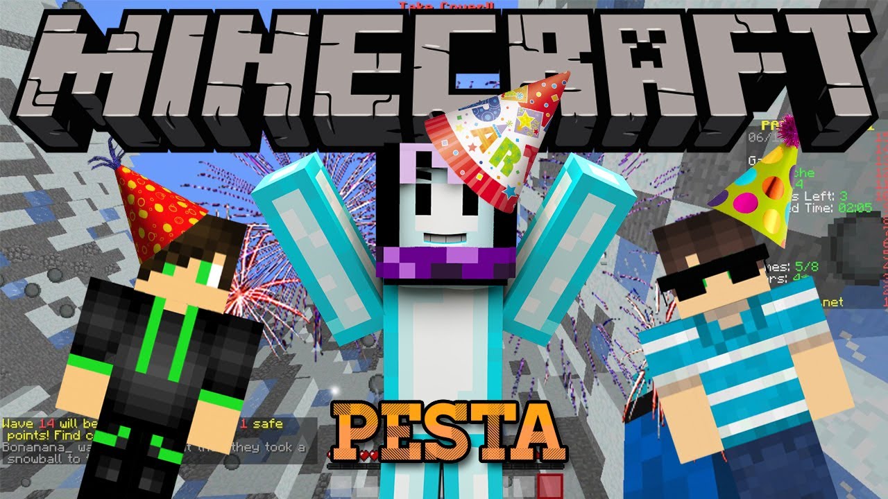 GAME PESTA!  Minecraft Indonesia Minigame  Party Games 