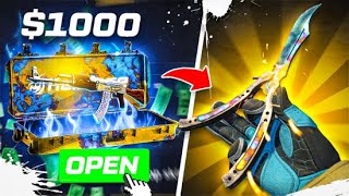 I SPENT $1000 ON CASE HARDENED CASES ON HELLCASE! AGAIN..