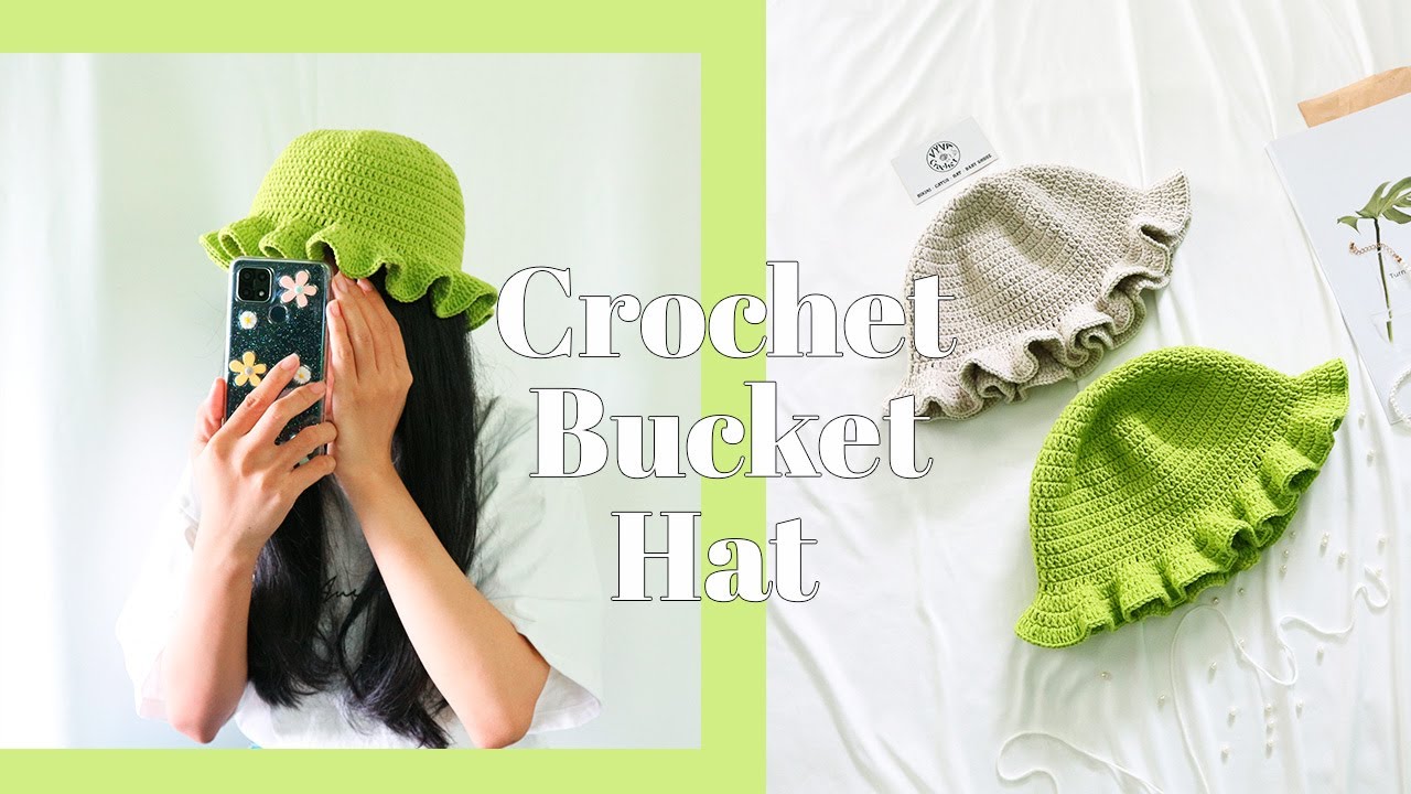 Crochet Bucket Hat| Hướng dẫn móc mũ bucket với vành nhún bèo xinh xẻo| Vyvascrochet