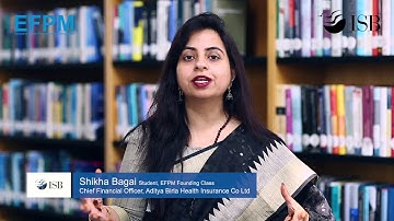 Shikha Bagai, Founding Class, EFPM, talks about the programme