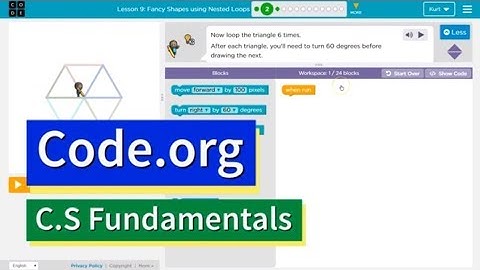 Code.org Course E Lesson 7.2 Fancy Shapes using Nested Loops | Answers Explained