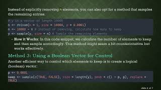 Efficiently Removing n Random Entries from a Vector: A Guide to Performance and Syntax