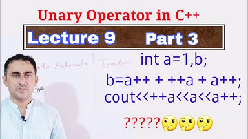 Difference between prefix and postfix increment operators||Unary Operator in C++ Lecture 3/5 in Urdu