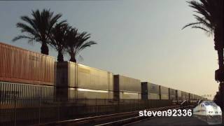 BNSF Stack Train at Sunset In Fullerton