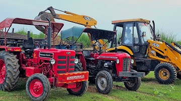 Tractor Stuck Power Test Loaded Mahindra 475 Eicher 380 Massey 241 with Trolley | Jcb 3dx Xpert