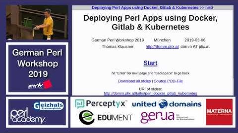 Deploying Perl Apps using Docker, Gitlab & Kubernetes