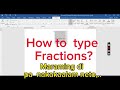 How to type Fractions? Tutorial | Typing Fractions