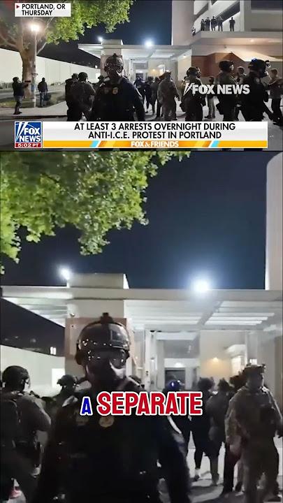 WATCH: Federal agents 'BULL RUSH' anti-ICE protesters in Portland #short