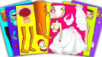 Italian Brainrot LOVELY WEDDING TUNG TUNG TUNG SAHUR and BALLERINA CAPPUCCINA | Sticker Book DIY