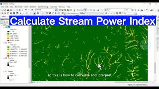 Calculate Streams Power Index In ArcGIS