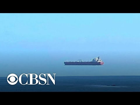 Optical illusion makes huge ship appear to float
